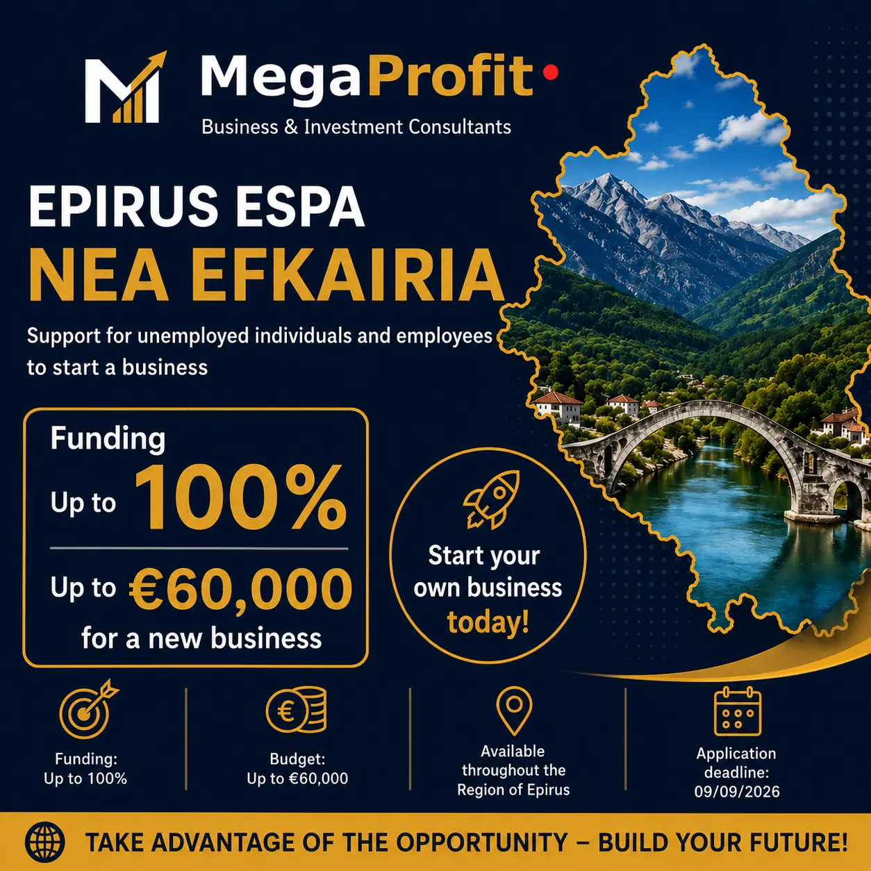 SPA Epirus: New funding opportunity for starting a business.